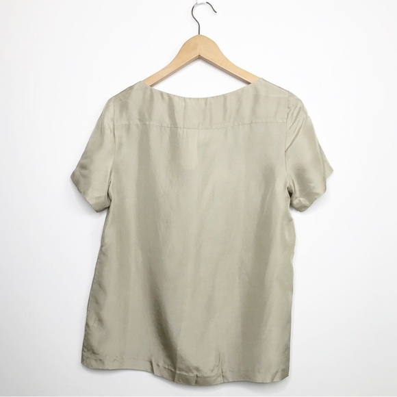 J Crew tan silk blouse - Picture 2 of 9